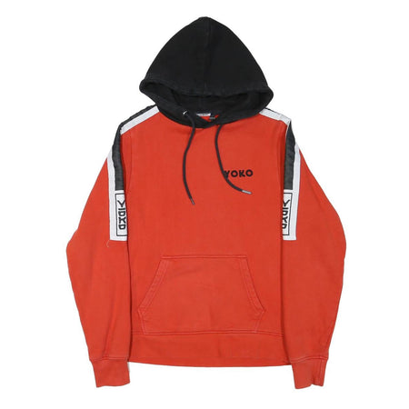 YOKO Mens Red & Black Pullover Hoodie XXS Cotton Blend Casual Streetwear