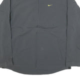 NIKE Mens Grey Jacket L Polyester Blend Zip Plain Lightweight Sportswear