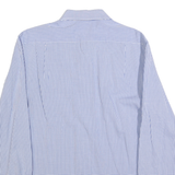 TOMMY HILFIGER Mens Blue Check Shirt S Slim Fit Cotton Blend Long Sleeve