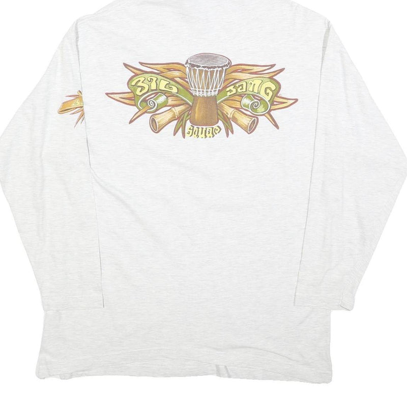 HARDWEAR Womens White Big Bang Squad Hoodie L Cartoon Graphic Cotton Blend