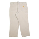 CARHARTT Mens Cotton Blend Beige Relaxed Straight Trousers W40 L28 Workwear