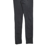 TOMMY HILFIGER Mens Black Slim Skinny Denim Jeans Cotton Blend W30 L34 Zip