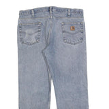 CARHARTT Mens Jeans Blue Regular Straight Denim Light W38 L30 Zip Cotton Blend