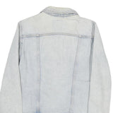 LEVI'S Mens Blue Cotton Denim Jacket M Button Plain Classic Distressed