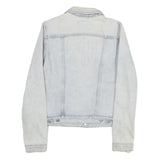 LEVI'S Mens Blue Cotton Denim Jacket M Button Plain Classic Distressed