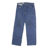 DICKIES Mens Blue Regular Fit Straight Denim Jeans W32 L28 Button Cotton Blend