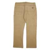 DICKIES Mens Jeans Beige Relaxed Straight Denim W36 L32 Workwear Zip Fastening