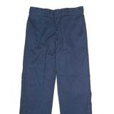 DICKIES Mens Polyester Blend Navy Classic Straight Trousers W30 L30 Workwear Zip