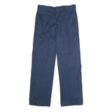 DICKIES Mens Polyester Blend Navy Classic Straight Trousers W30 L30 Workwear Zip
