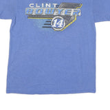 STEWART HASS Mens Blue Clint Bowyer Graphic T-Shirt M Short Sleeve Crew Neck