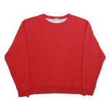CHAMPION Mens Red Crew Neck L Cotton Blend Sweatshirt Pullover Casual