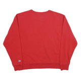 CHAMPION Mens Red Crew Neck L Cotton Blend Sweatshirt Pullover Casual