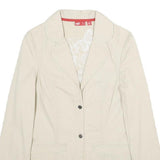 PUMA Womens Beige Cotton Classic Jacket UK 12 Button Closure Casual Lightweight