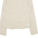 PUMA Womens Beige Cotton Classic Jacket UK 12 Button Closure Casual Lightweight