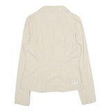 PUMA Womens Beige Cotton Classic Jacket UK 12 Button Closure Casual Lightweight