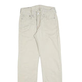 LEVI'S Mens Cotton Blend Beige Classic Straight Trousers W29 L32 Zip Closure