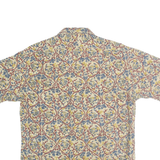 POLO RALPH LAUREN Mens Cream & Red Pattern Shirt S Cotton Summer Casual