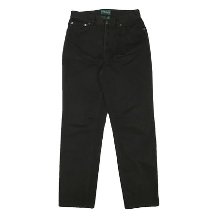 RALPH LAUREN POLO JEANS COMPANY Womens Cotton Blend Black Regular Fit Straight