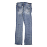 DAY TRIP Womens Slim Blue Denim Light Wash Jeans W30 L32 Classic Fit Zip