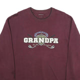 CROFT & BARROW Mens Maroon Golf Pro Grandpa Crew Neck L Cotton Blend Sweatshirt