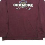 CROFT & BARROW Mens Maroon Golf Pro Grandpa Crew Neck L Cotton Blend Sweatshirt