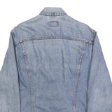 LEVI'S Mens Blue Denim Jacket XL Cotton Classic Button Front Plain Authentic