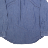 TOMMY HILFIGER Mens Blue Denim Shirt M Cotton Blend Classic Fit Casual