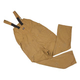 DICKIES Mens Brown Cotton Blend Dungarees Loose Fit Workwear L W44 L28 Heavy