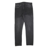 LEVI'S Mens Black Regular Straight Denim Fair W30 L32 Zip Cotton Blend