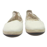 UGG Women's White Leather Slip On Flat Shoes UK 6.5 Comfortable Casual