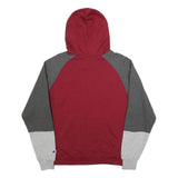 CHAMPION Mens Red & Grey Colourblock Pullover Hoodie M Cotton Blend Casual
