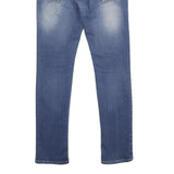 GUESS Womens Jeans Blue Regular Skinny Denim Medium W32 L32 Stylish Zip