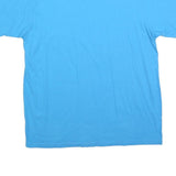 ADIDAS Mens Blue Cotton Blend Graphic T-Shirt L Short Sleeve Crew Neck Casual