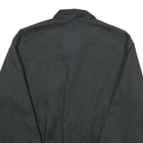 Mens Black Jacket L Polyester Blend Plain Zip Classic Fit Casual Outerwear