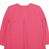 ZARA Womens Pink Jacket XS Polyester Blend Plain Button Closure Stylish Elegant