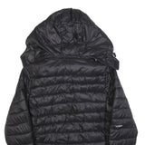 PATAGONIA Mens Black Puffer Jacket S Polyester Zip Hooded Lightweight Quilted