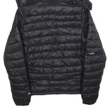 PATAGONIA Mens Black Puffer Jacket S Polyester Zip Hooded Lightweight Quilted