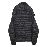 PATAGONIA Mens Black Puffer Jacket S Polyester Zip Hooded Lightweight Quilted