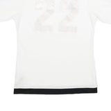 ADIDAS Mens White & Black Football T-Shirt S Short Sleeve Crew Neck Sports