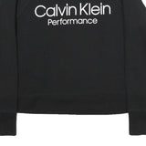 CALVIN KLEIN PERFORMANCE Womens Black Cotton Blend Crew Neck Sweatshirt S