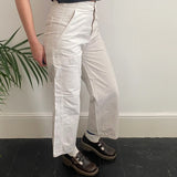 Unbranded Cargo Trousers - 26W UK 8 Cream Cotton