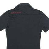 MAMMUT Womens Black Short Sleeve Polo Shirt S Cotton Blend Casual Lightweight