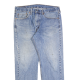 LEVI'S 505 Mens Jeans Blue Regular Straight Denim Medium W36 L30 Classic Style