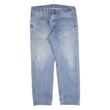 LEVI'S 505 Mens Jeans Blue Regular Straight Denim Medium W36 L30 Classic Style