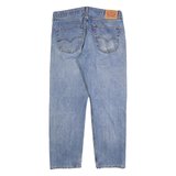 LEVI'S 505 Mens Jeans Blue Regular Straight Denim Medium W36 L30 Classic Style