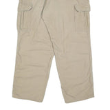CARHARTT Mens Beige Cotton Blend Relaxed Cargo Trousers W37 L31 Workwear