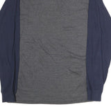 NFL Mens Grey & Blue Chicago Bears Long Sleeve Henley Shirt L Cotton