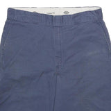 DICKIES Mens Shorts Blue Casual Loose L W36 Workwear Polyester Blend