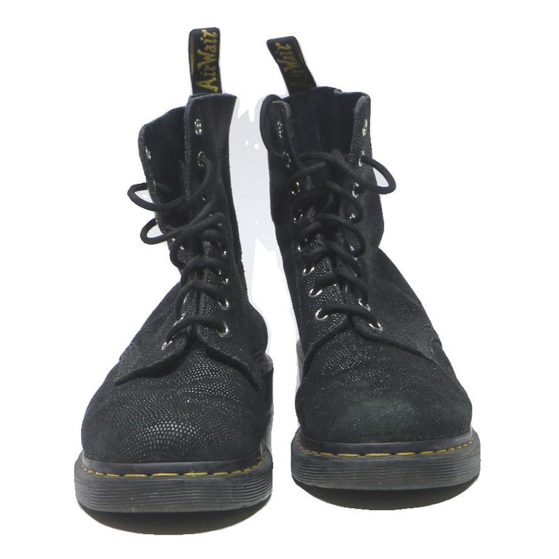 DR MARTENS Womens Leather Black Lace-Up Boots UK 7 Casual Durable
