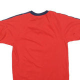 ADIDAS Mens Red & Navy Blue Graphic T-Shirt S Short Sleeve Crew Neck